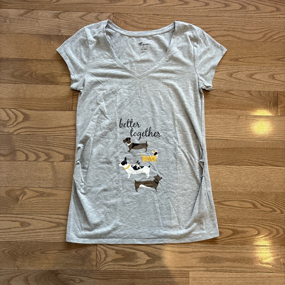 Maternity Tee with Dog Print